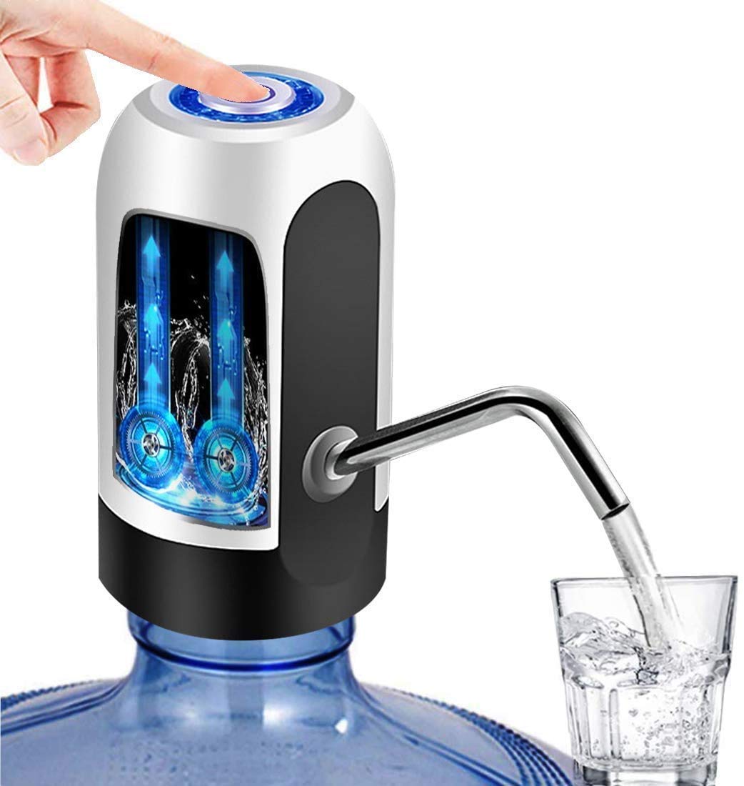Black Drinking water pump Bottled water dispenser| Portable Switch USB Charging Water Supply for Home and Office Portable Wireless Universal Electric Water Bottle Pump 