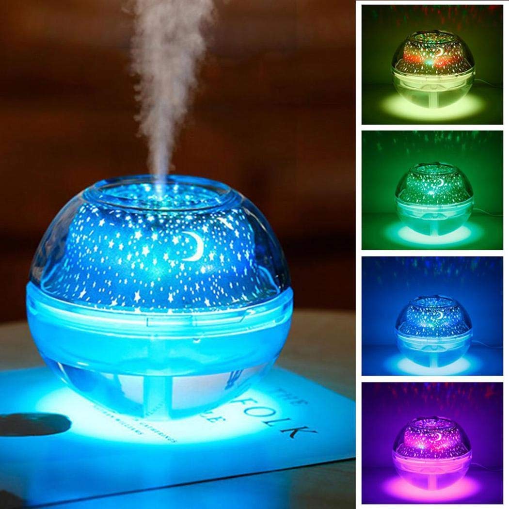 Air Diffuser Water Purifier Crystal Air Humidifier with Led Night Light